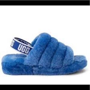 Ugg Australia blue lamb fur slippers 7